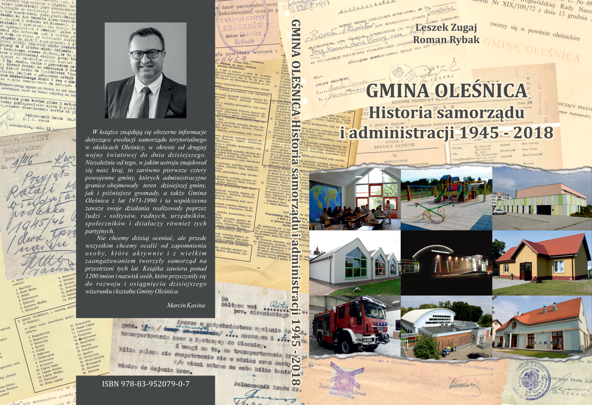 Okładka książki pt. Gmina Oleśnica - Historia samorządu i administracji 1945 - 2018