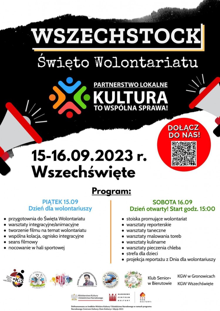Wszechstock - święto wolontariatu plakat promujący