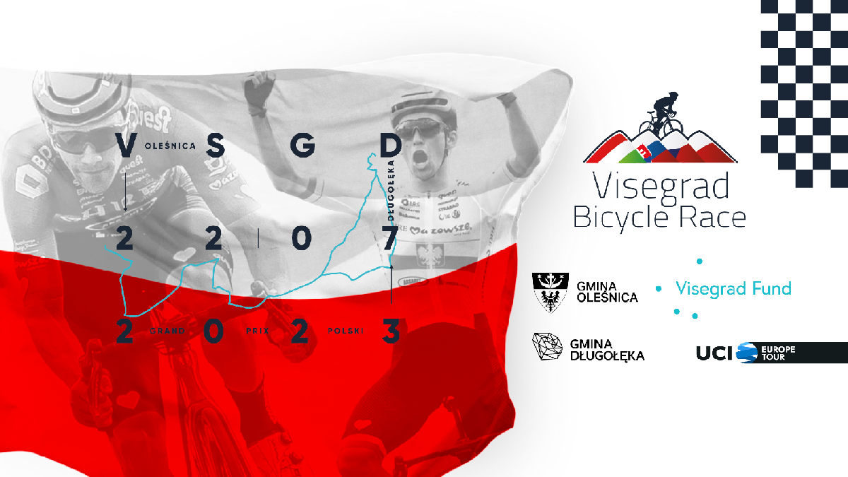 Plakat reklamujący Visegrad 4 Bicycle Race - Grand Prix Polski